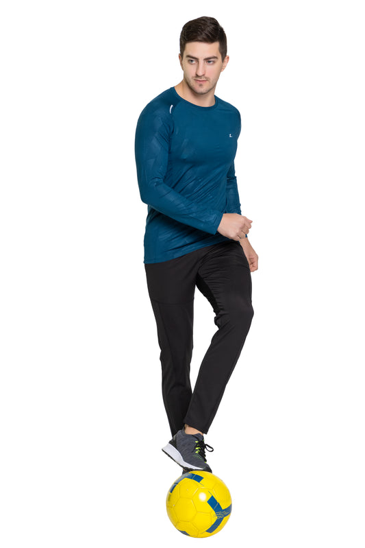 Men’s Self Print Round Neck T-Shirts in India