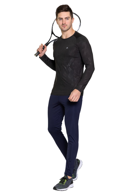 Men’s Self Print Round Neck T-Shirts in India