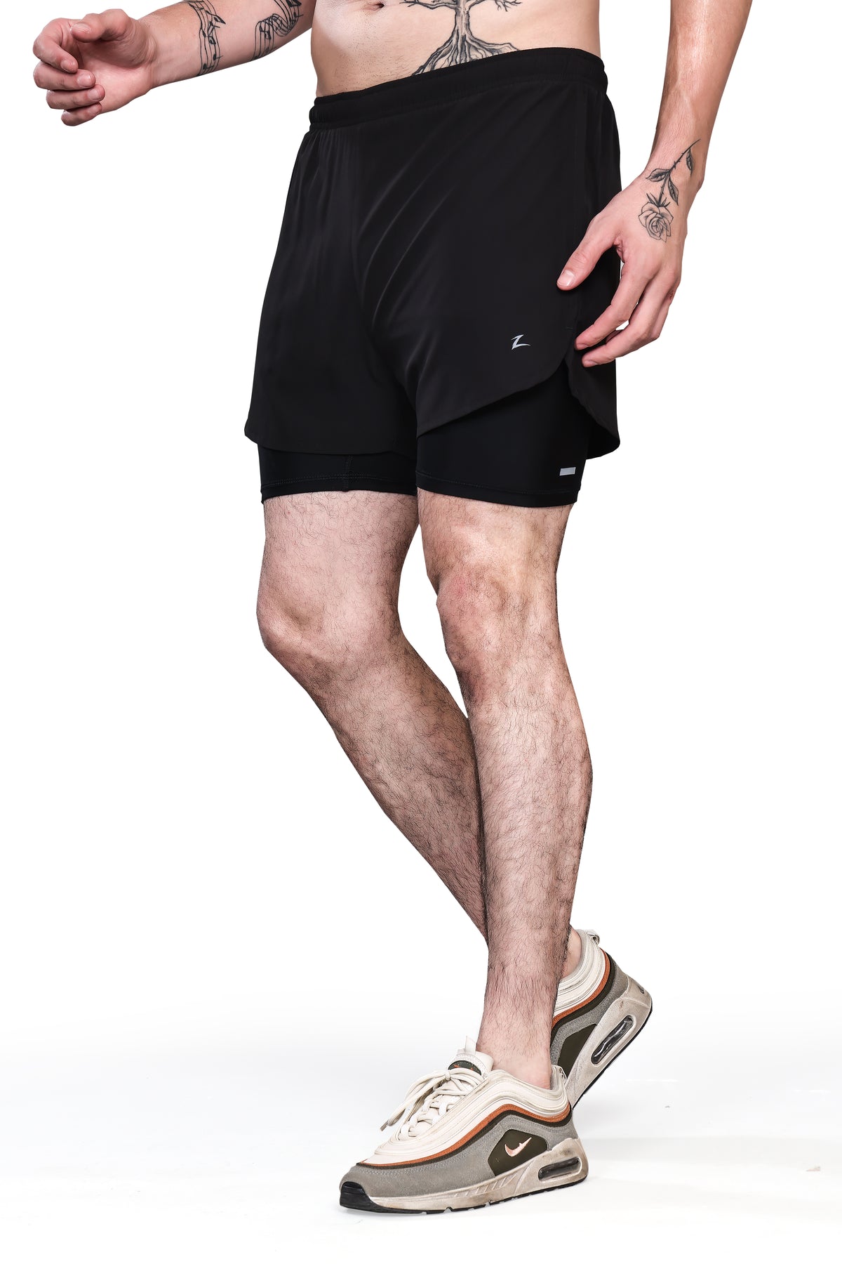 Zagros Mens Activewear Twin Shorts