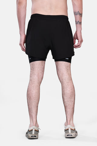 Zagros Mens Activewear Twin Shorts