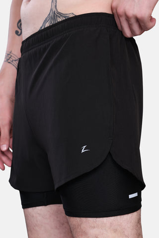 Zagros Mens Activewear Twin Shorts