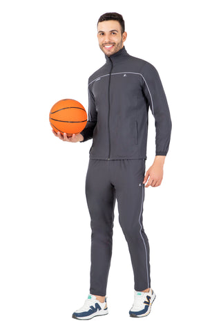 Men's Solid Zipper Tracksuit