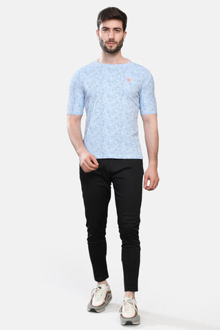 Mens Round Neck Half Sleeves Activewear T shirt