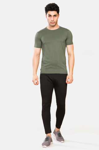 Mens Round Neck Activewear Half Sleeves T Shirt