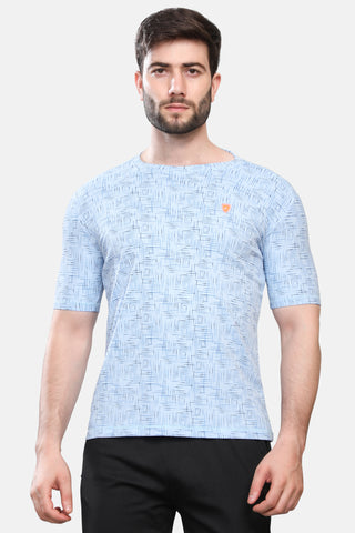 Mens Round Neck Half Sleeves Activewear T shirt