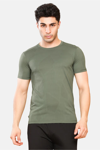 Mens Round Neck Activewear Half Sleeves T Shirt