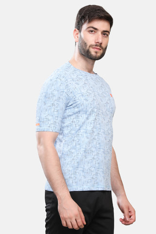 Mens Round Neck Half Sleeves Activewear T shirt