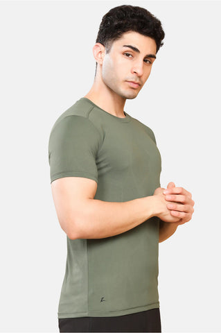 Mens Round Neck Activewear Half Sleeves T Shirt