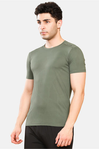 Mens Round Neck Activewear Half Sleeves T Shirt