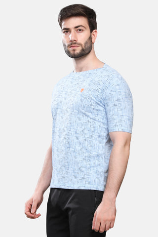 Mens Round Neck Half Sleeves Activewear T shirt