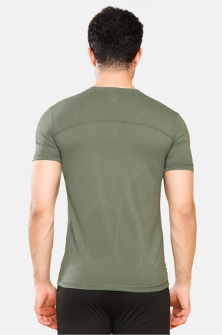 Mens Round Neck Activewear Half Sleeves T Shirt