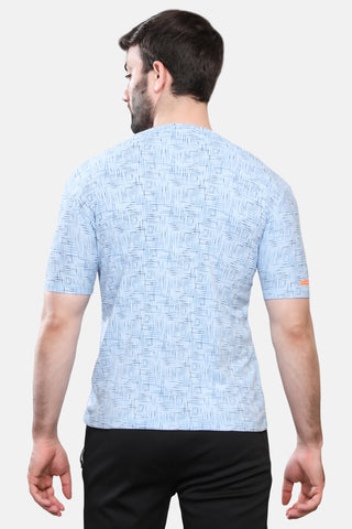 Mens Round Neck Half Sleeves Activewear T shirt