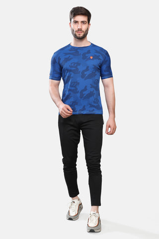 Mens Round Neck Half Sleeves Activewear T shirt