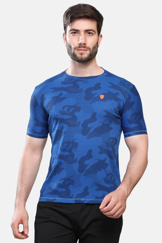 Mens Round Neck Half Sleeves Activewear T shirt