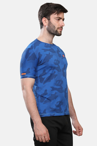 Mens Round Neck Half Sleeves Activewear T shirt