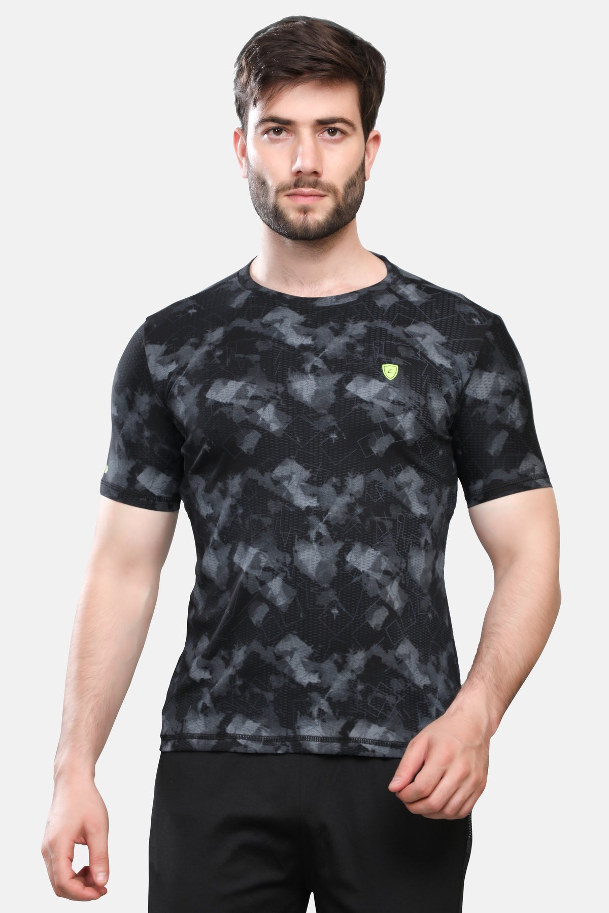 Mens Round Neck Half Sleeves Activewear T shirt
