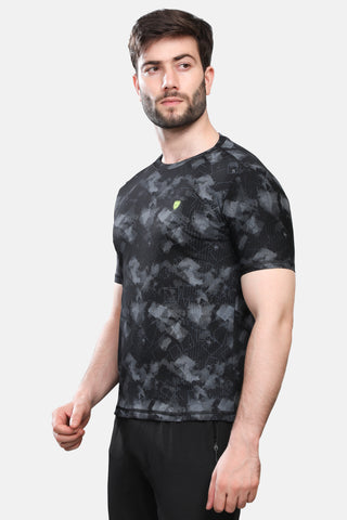 Mens Round Neck Half Sleeves Activewear T shirt