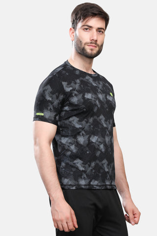 Mens Round Neck Half Sleeves Activewear T shirt