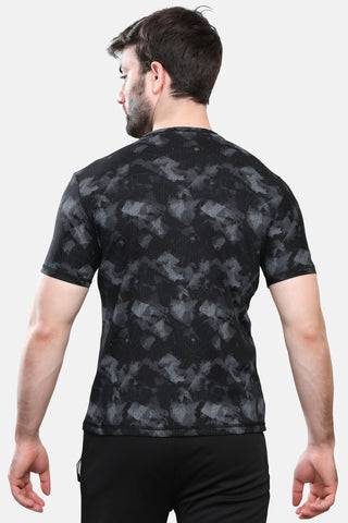 Mens Round Neck Half Sleeves Activewear T shirt