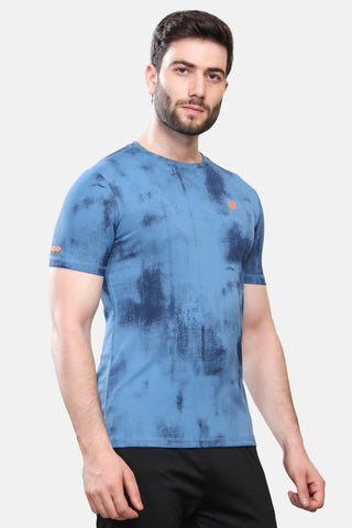 Mens Round Neck Half Sleeves Activewear T shirt