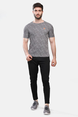 Mens Round Neck Half Sleeves Activewear T shirt