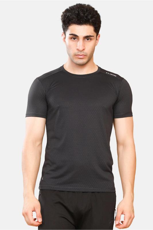 Mens Round Neck Activewear Half Sleeves T Shirt