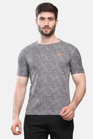 Mens Round Neck Half Sleeves Activewear T shirt