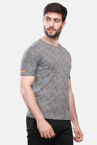 Mens Round Neck Half Sleeves Activewear T shirt