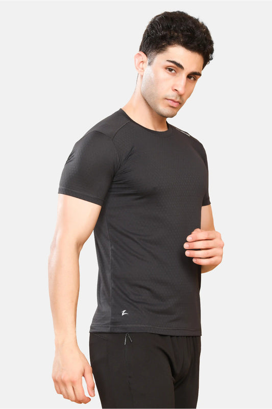Mens Round Neck Activewear Half Sleeves T Shirt