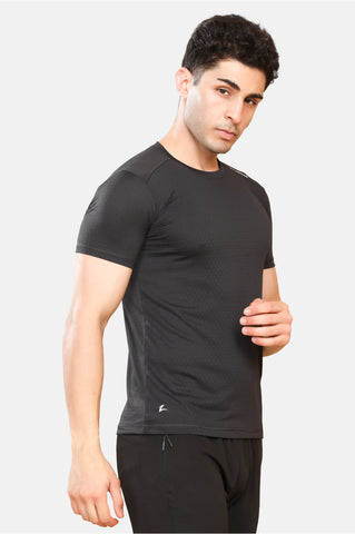Mens Round Neck Activewear Half Sleeves T Shirt
