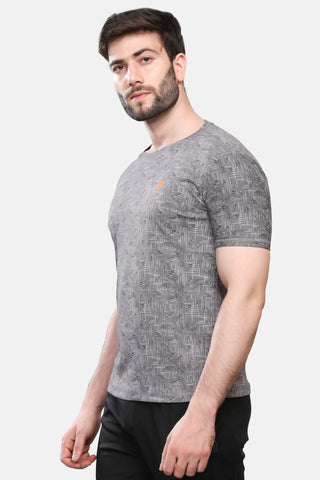 Mens Round Neck Half Sleeves Activewear T shirt
