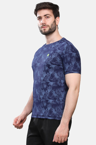Mens Round Neck Half Sleeves Activewear T shirt