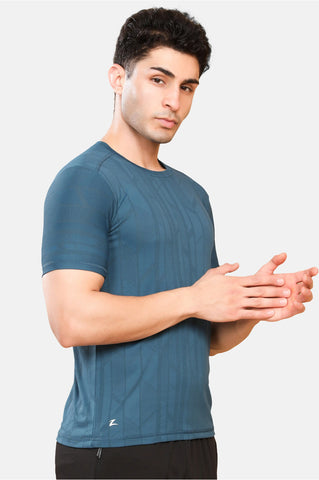 Mens Round Neck Activewear Half Sleeves T Shirt