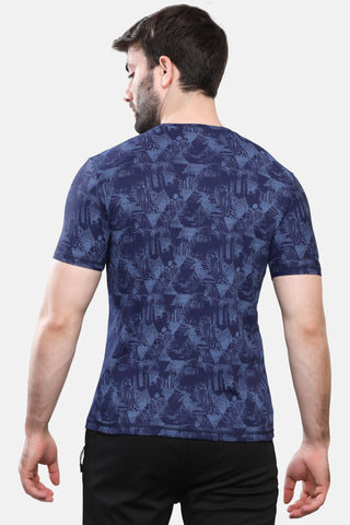 Mens Round Neck Half Sleeves Activewear T shirt