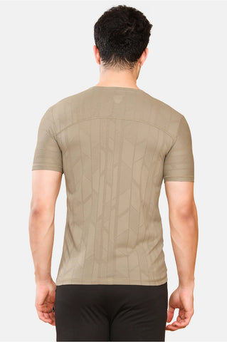 Mens Round Neck Activewear Half Sleeves T Shirt