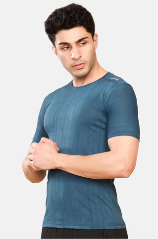 Mens Round Neck Activewear Half Sleeves T Shirt