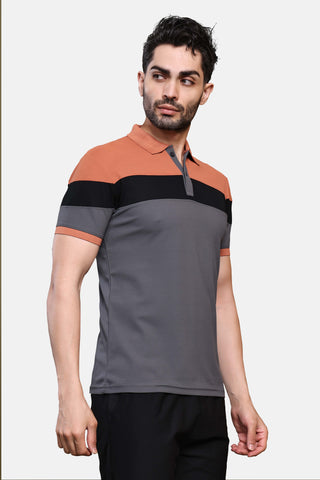 Mens Activewear Collared T shirt