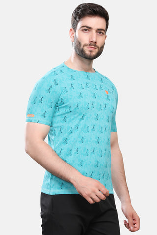 Mens Round Neck Half Sleeves Activewear T shirt