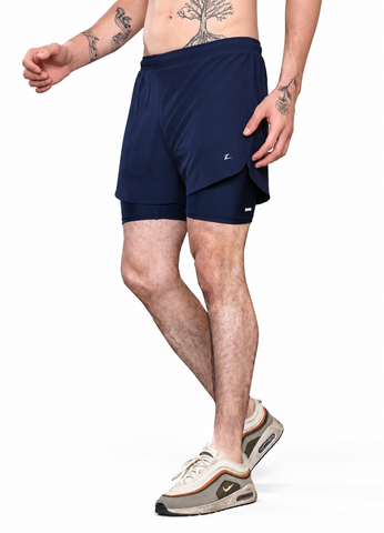 Zagros Mens Activewear Twin Shorts