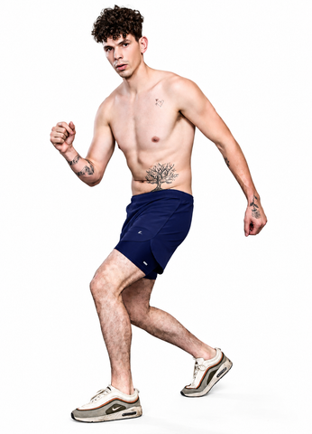 Zagros Mens Activewear Twin Shorts