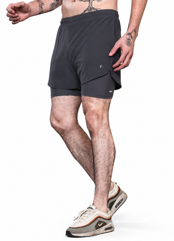 Zagros Mens Activewear Twin Shorts