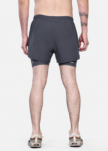 Zagros Mens Activewear Twin Shorts