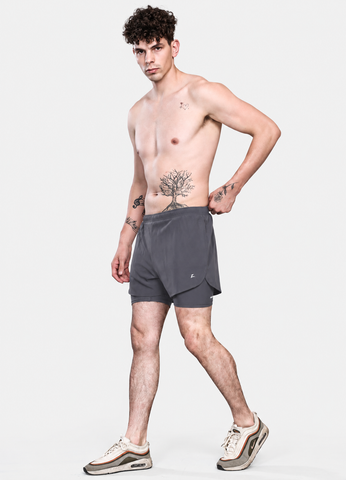 Zagros Mens Activewear Twin Shorts